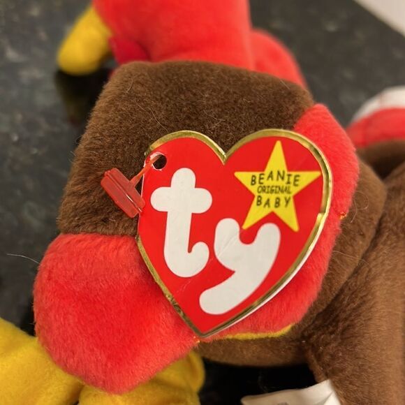 Ty Beanie Babies "Gobbles" the Turkey/Vintage Holiday Decor - Picture 8 of 10
